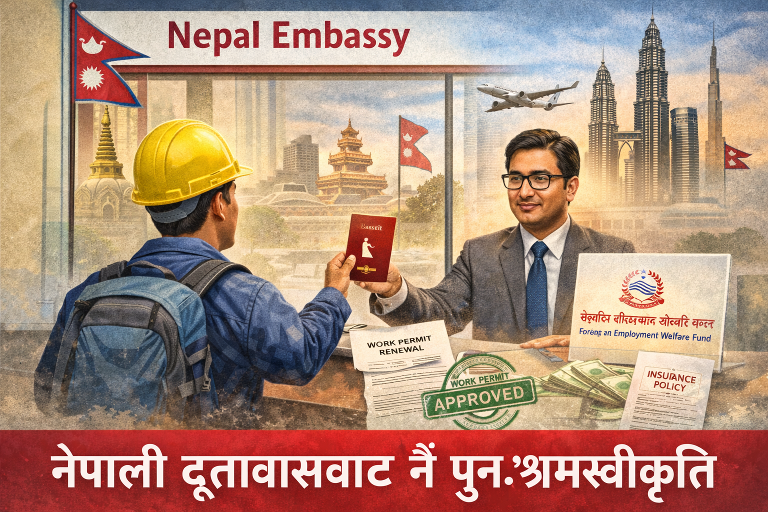 नेपाली दूतावासबाट नै पुनःश्रमस्वीकृति